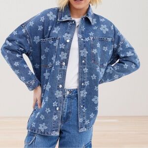 New Look Floral Denim Jacket